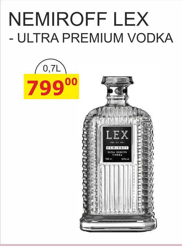 NEMIROFF LEX - ULTRA PREMIUM VODKA 0,7L