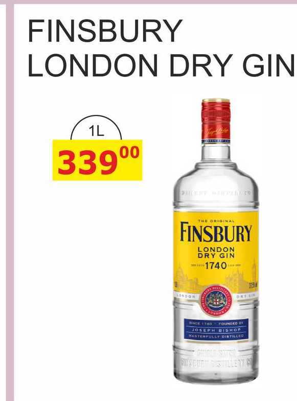 FINSBURY LONDON DRY GIN 1L 