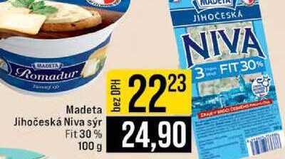 Madeta Jihočeská Niva sýr Fit 30% 100 g