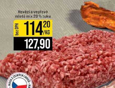Hovězí a vepřové mleté mix 20 % tuku 1kg