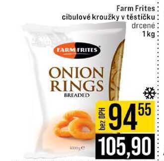 Farm Frites cibulové kroužky v těstičku drcené 1 kg