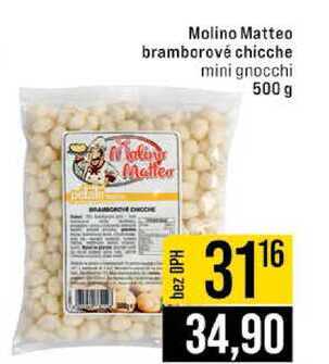 Molino Matteo bramborové chicche mini gnocchi 500 g 