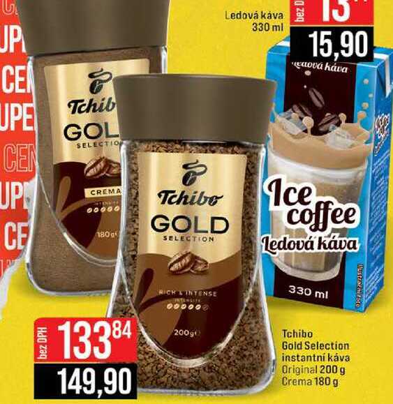 Tchibo Gold Selection instantní káva Original 200 g Crema 180 g 