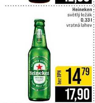 Heineken světlý ležák 0,33l