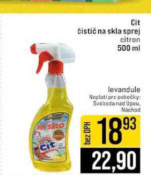 Cit čistič na skla sprej citron 500 ml 