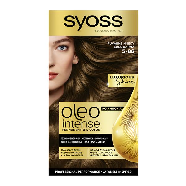 Syoss Oleo Intense Permanentní barva na vlasy 5-86 Půvabně hnědá