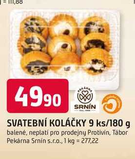 SRNÍN SVATEBNÍ KOLÁČKY 9 ks/180 g balené