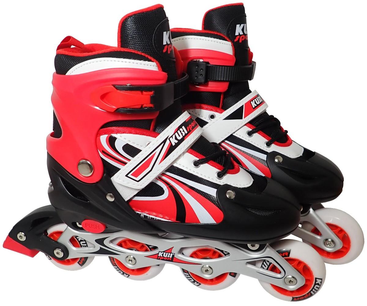 Dětské inline brusle roztahovací CS310K červené velikost 35-38, 1 KS