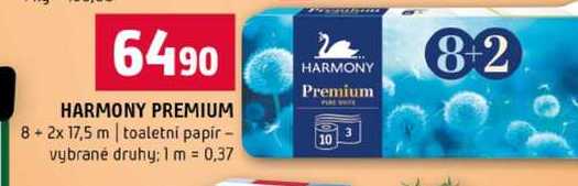 HARMONY PREMIUM 8+ 2x 17,5 m toaletni papír vybrané druhy