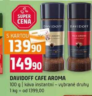 DAVIDOFF CAFE AROMA 100 g káva instantní vybrané druhy