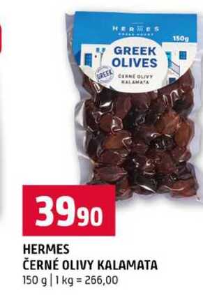 HERMES ČERNÉ OLIVY KALAMATA 150 g 