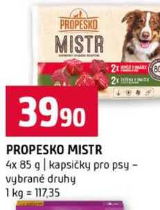 PROPESKO MISTR 4x 85 g kapsičky pro psy vybrané druhy 