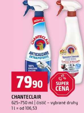 CHANTECLAIR 625-750 ml čistič vybrané druhy 