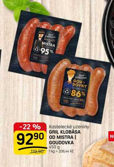GRIL KLOBÁSA OD MISTRA I GOUDOVKA 450 g