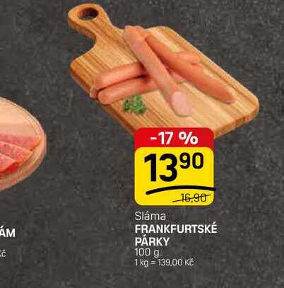 FRANKFURTSKÉ PÁRKY 100 g 