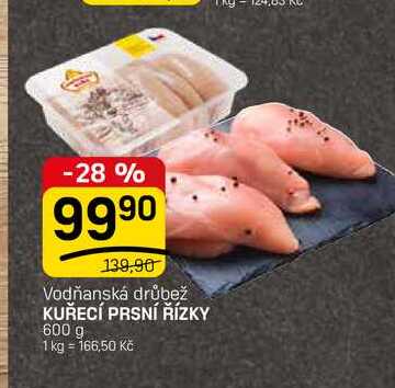 KUŘECÍ PRSNÍ ŘÍZKY 600 g