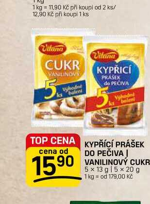KYPŘÍCÍ PRÁŠEK DO PEČIVA | VANILINOVÝ CUKR 5 x 13 g 