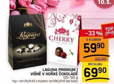 LAGUNA PREMIUM]VIŠNĚ V HORKÉ ČOKOLÁDĚ 120-125 g