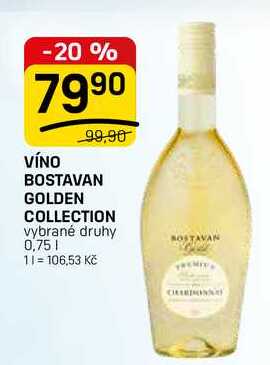 BOSTAVAN GOLDEN COLLECTION vybrané druhy 0,75l