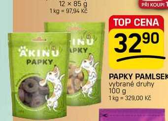 PAPKY PAMLSEK vybrané druhy 100 g