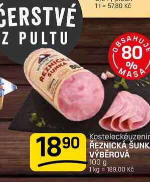 ŘEZNICKÁ ŠUNKA VÝBĚROVÁ 100 g