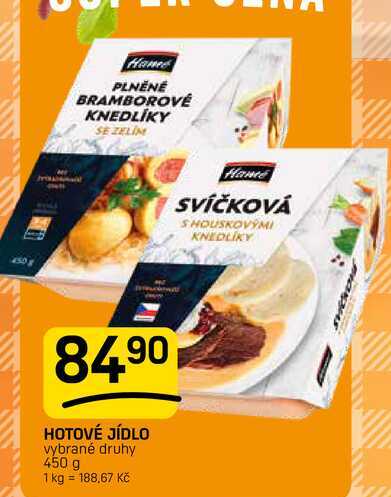 HOTOVÉ JÍDLO vybrané druhy 450 g 