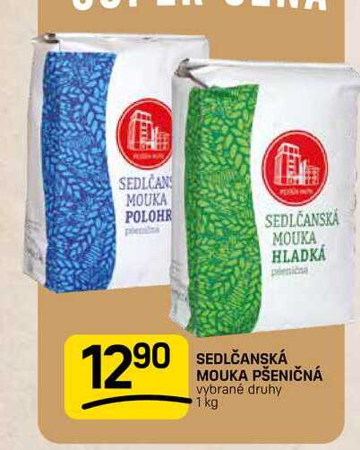 SEDLČANSKÁ MOUKA PŠENIČNÁ vybrané druhy 1 kg 