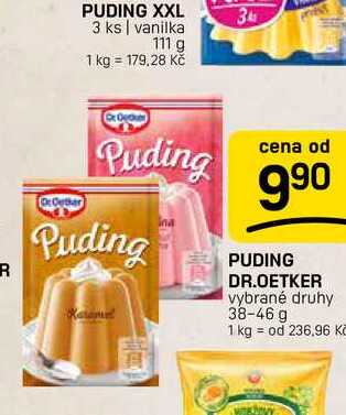PUDING DR.OETKER vybrané druhy 38-46 g