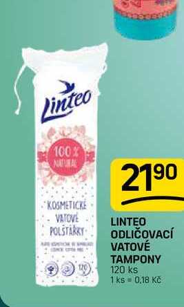 LINTEO ODLIČOVACÍ VATOVÉ TAMPONY 120 ks 