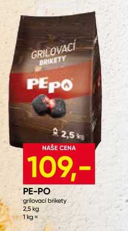 PE-PO grilovací brikety 2,5 kg