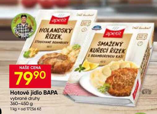 Hotové jídlo BAPA vybrané druhy 360-450 g 