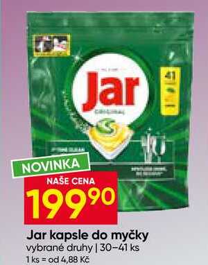 Jar kapsle do myčky vybrané druhy 30-41 ks 