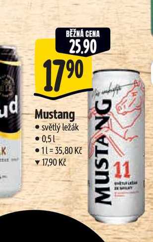   Mustang světlý ležák 0,51  