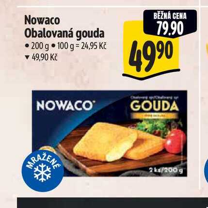 Nowaco Obalovaná gouda 200 g  