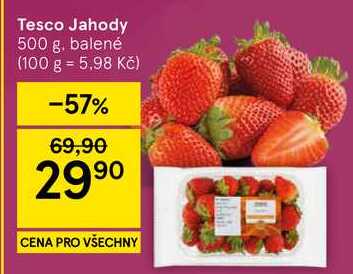 Tesco Jahody, 500 g, balené  