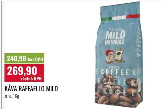 KÁVA RAFFAELLO MILD 1Kg 