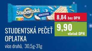 STUDENTSKÁ PEČEŤ OPLATKA 30,5g-31g 