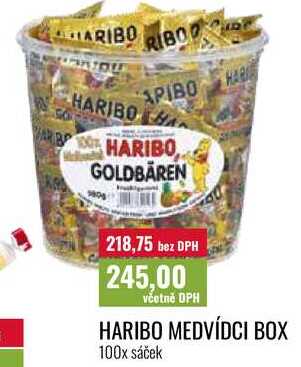 HARIBO MEDVÍDCI BOX 100x sáček 