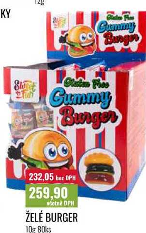 ŽELÉ BURGER 10g 80ks 