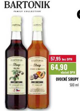 OVOCNÉ SIRUPY 500 ml 