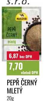PEPŘ ČERNÝ MLETÝ 20g 