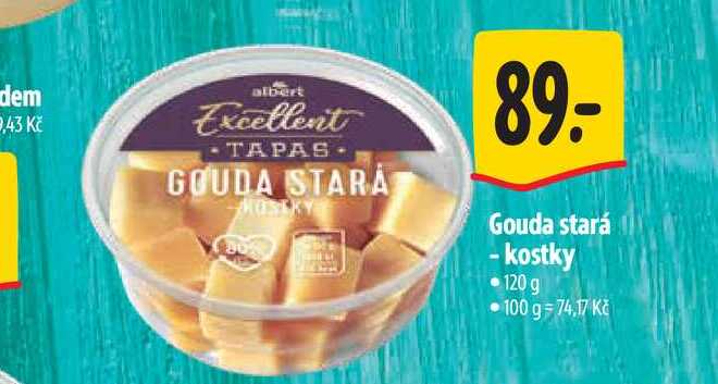   Gouda stará -kostky 120 g 