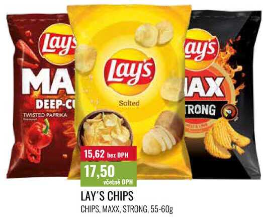 LAY'S CHIPS 55-60g 