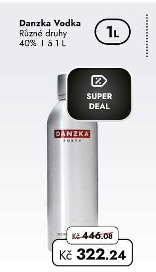 Danzka Vodka Různé druhy 40% 1 L v akci