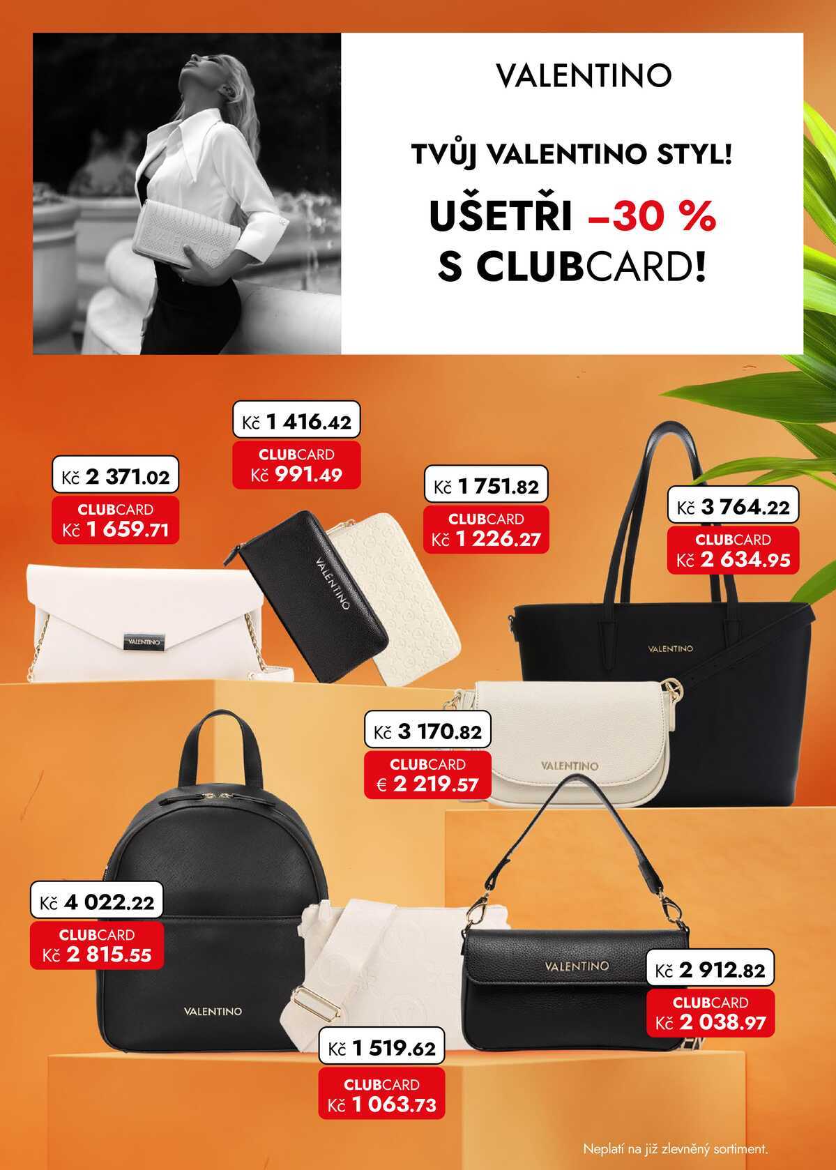 VALENTINO TVŮJ VALENTINO STYL! UŠETŘI -30% S CLUBCARD! 