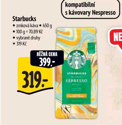 Starbucks zrnková káva 450 g 