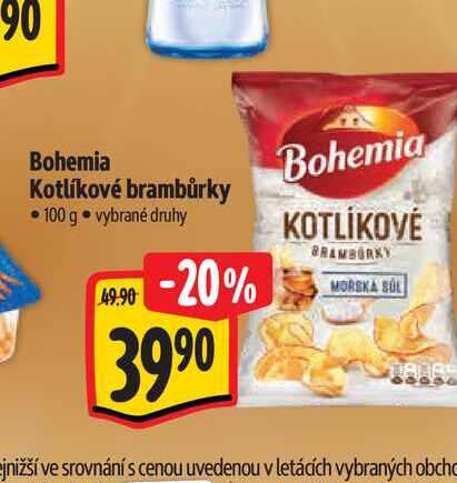   Bohemia Kotlíkové brambůrky 100 g 