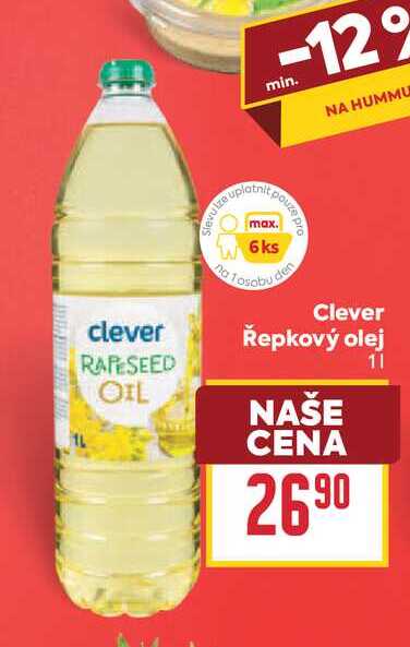 Clever Řepkový olej 1l
