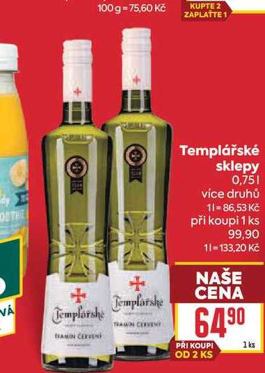 Templářské sklepy 0,75l