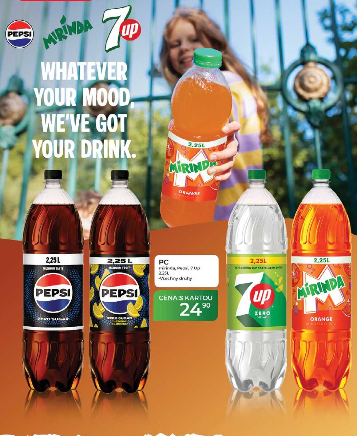 PC mirinda, Pepsi, 7 Up 2,25L 